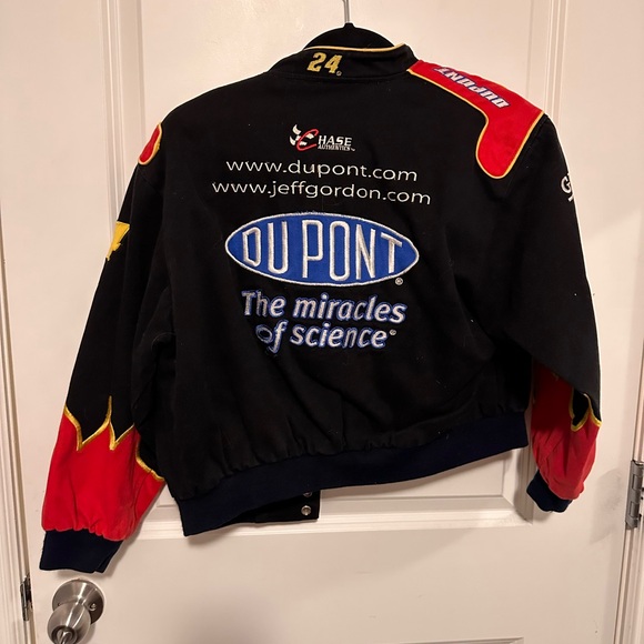 Racing Black Jeff Gordon DuPont Twill Driver Uniform Full-Snap Jacket - Picture 4 of 5